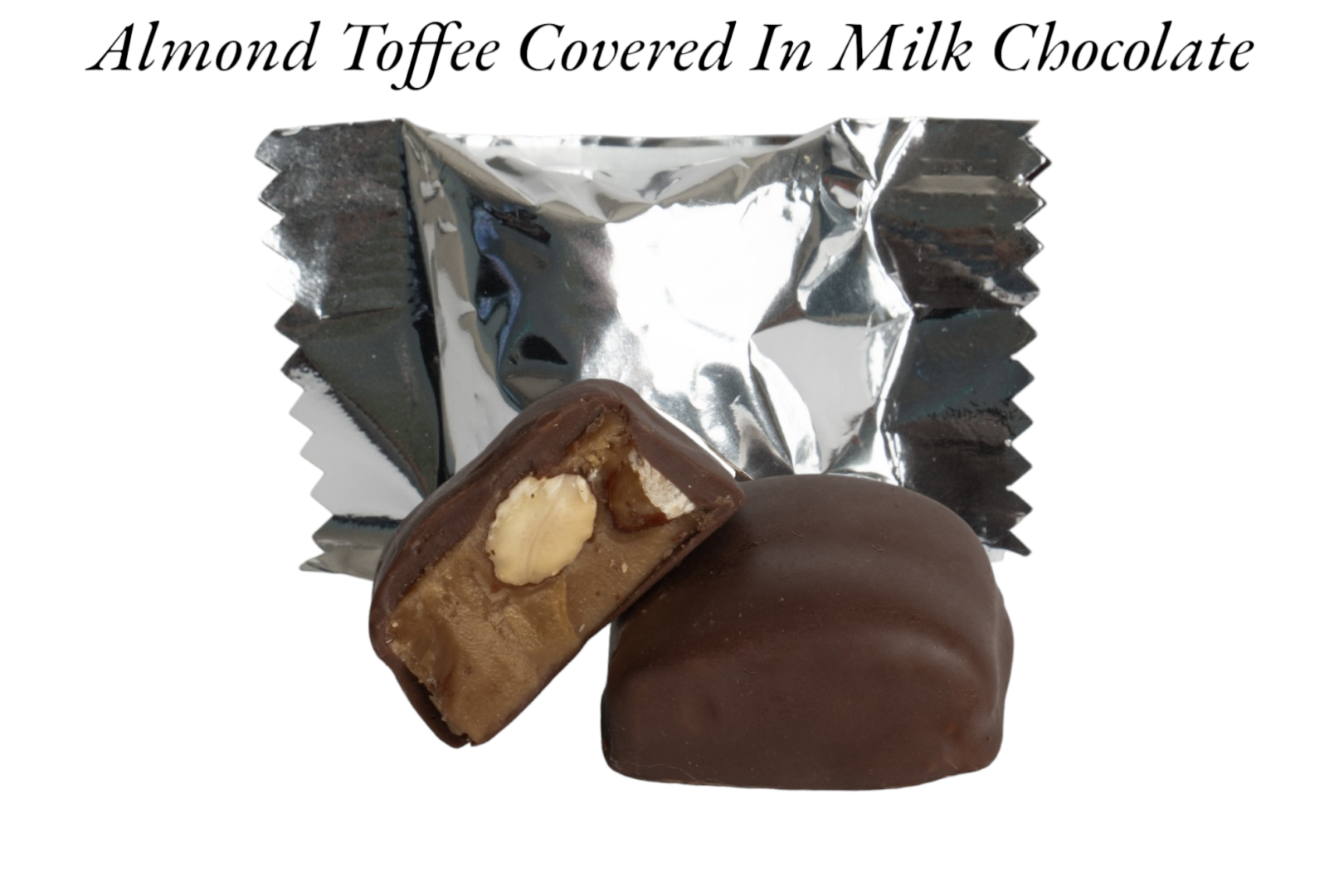 A chocolate covered candy bar with a bite taken out of it.
