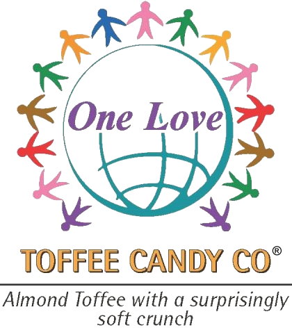A logo for the toffee candy company.